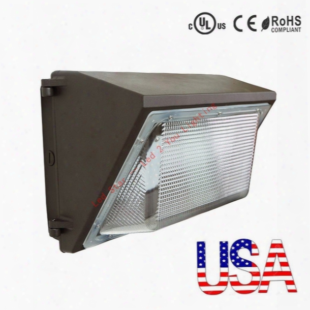 Stock In Us + Outdoor Wall Led Lighting 120w Led Retrofit Kits Wall Pack Lamp Fixtures Led Shoebox Light Ac 85-265v 5 Years Warranty