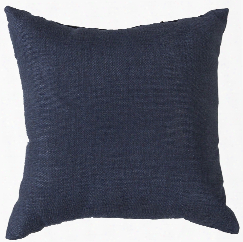 Storm 18" Outdoor Pillow In Navy Design By Surya