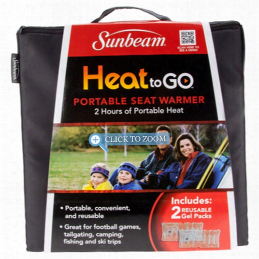 Sunbeam Ssgp900-35 Heat To Go Portable Warming Stadium Seat, Black