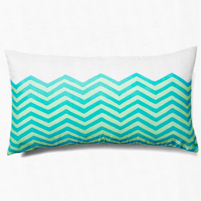 Waves Sky Lumbar Outdoor Pillow Design By Allem Studio