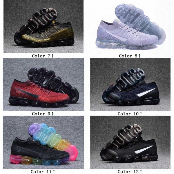 Wholesale With Best Quality Og Vapormax White Black Hot Sale Women Men Running Shoes Sports Sneakers Discount Outdoor Trainers 2018