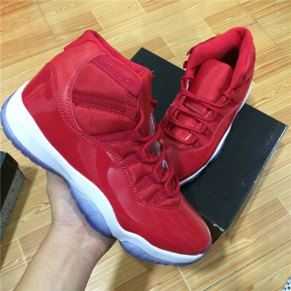 With Box 2017 Gym Red Basketball Shoes For Men Women High Quality Airs 11s Outdoor Athletic Sport Sneakers Size 36-47