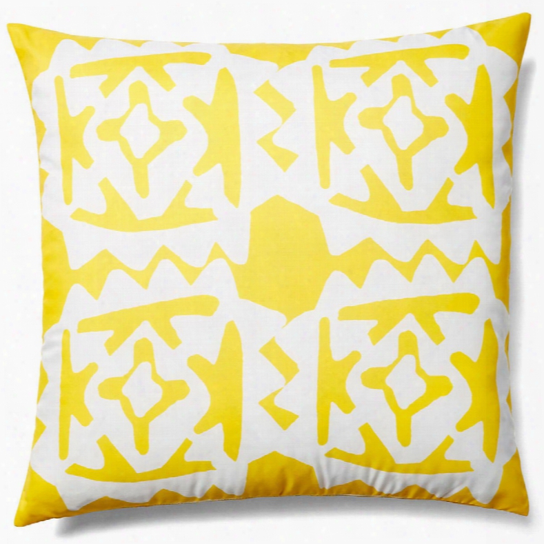 Worli Yellow Outdoor Pillow Design By Allem Studio