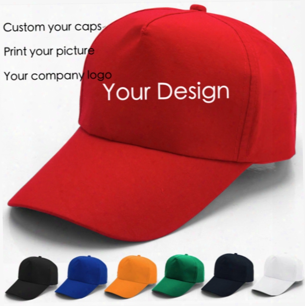 100pcs/lot B Lank Baseball Cap Outdoor Sports Caps Printing Advertising Hats Adult Sun Hat Can Custom-made Print Company Design For Gift
