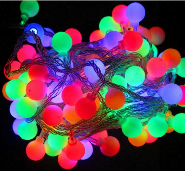 10m 100 Le D Balls Globes Fairy Led String Light Bulbs Multicolor Party Wedding Christmas Garden Outdoor Decor