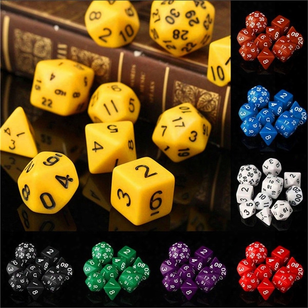 10pcs Set Polyhedral Dungeons & Dragons Daggerdale Dice For Dnd Mtg Rpg Poly Dice Board Games Gathering Toy With Dice Bag