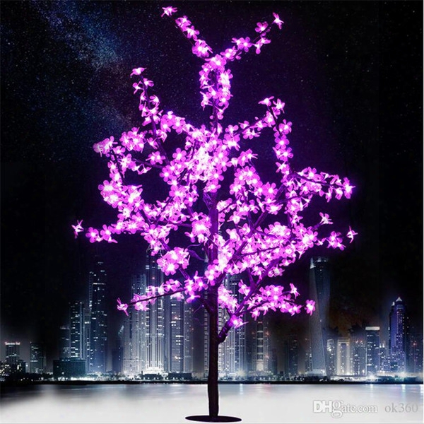 1.5m 1.8m Led Crystal Cherry Blossom Tree Lights Christmas New Year Luminaria Decorative Tree Lamp Landscape Outdoor Lighting