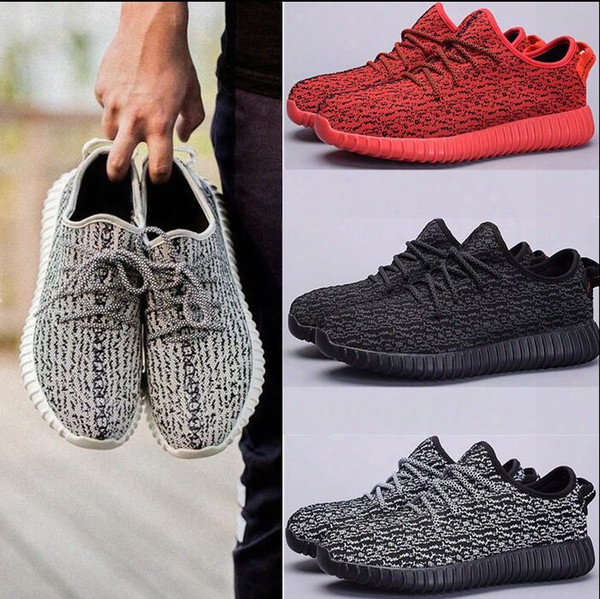 2016 Authentic Original Kanye West 350 Boost Low Men And Women Sports Outdoor Running Shoes All White Red Gold Black Pink Boost