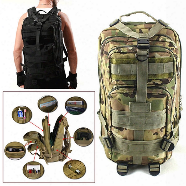 2016 Men Women Outdoor Military Army Tactical Backpack Trekking Sport Travel Rucksacks Camping Hiking Trekking Camouflage Bag