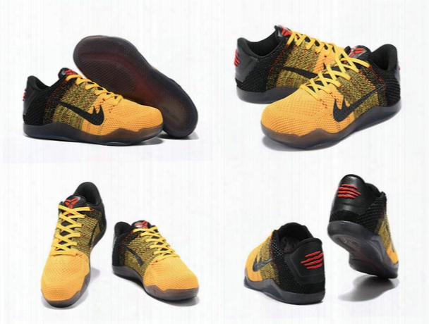 2016 New Cheap Kobe Xi Bruce Lee Basketball Shoes Mens Retro Kobe 11 Sneakers High Quality Online Orignal Discount Sports Shoes Size 7-12