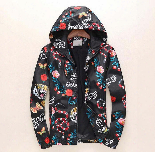 2018 Fashion Casual Outdoor Tiger Print Jungle Jacket Autumn Sunproof Windproof Waterproof Men Women Luxury Zipper Sports Skin Coat