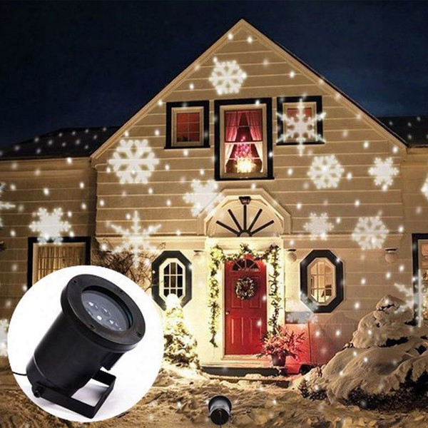 2018 Sale Outdoor Waterproof Garden Tree Moving Snow Laser Projector Snowflake Led Stage Light Christmas Lights Leg_90s