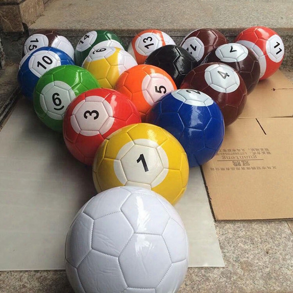 3# 7 Inch Inflatable Snook Soccer Ball 16 Pieces Billiard Ball Snooker Football For Snookball Outdoor Game Gift Free Shipping Za3854
