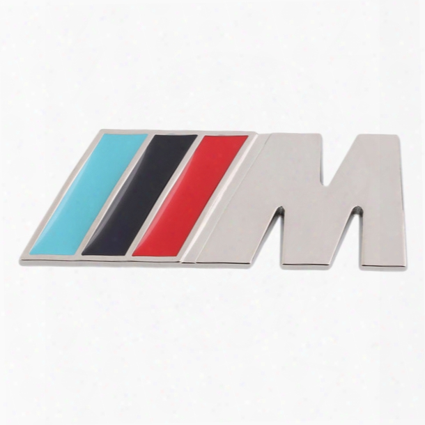 3m M Series Big Mpower M-tech On Car Trunk Badge Emblem 3d Pure Metal Front Hood Grille Sticker Logo///m M3 M5 For Bmw Car Styling Sticker