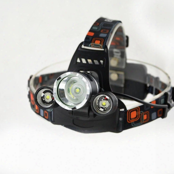 5000lm 3x Cree Xml T6 Led Headlamp Headlight 4 Mode Head Lamp +ac Charger +2*18650 Battery +18650 Dual Charger For Outdoor Sport Free