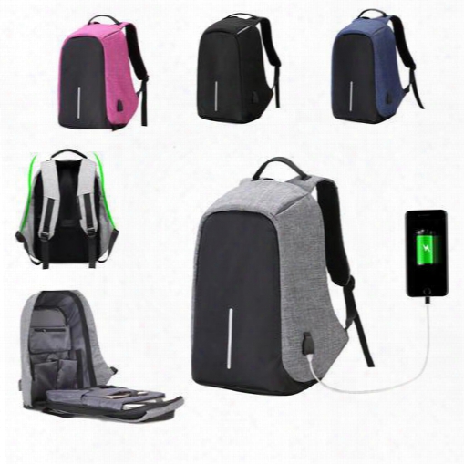 Anti-theft Mens Womens Laptop Notebook Backpack With Usb Charging Port New Creative Oxford Fabric Zipper School Travel Shoulder Bag