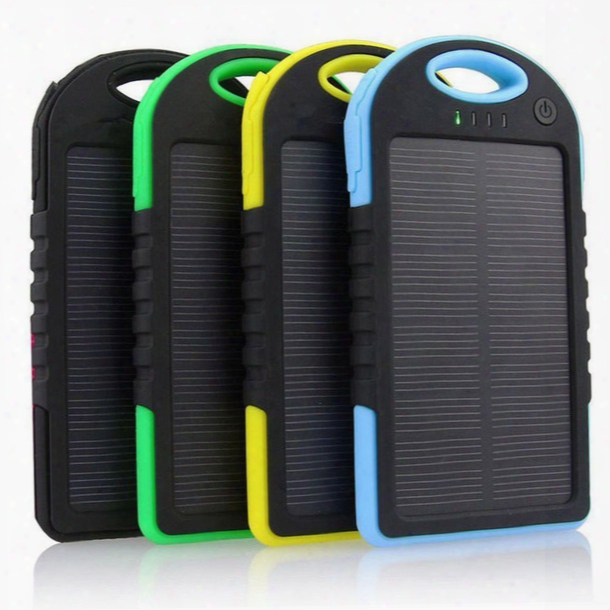 Best Dual Usb 5000mah Waterproof Solar Power Bank Portable Charger Outdoor Travel Enternal Battery Powerbank For Iphone Android Phone