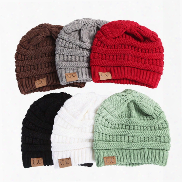 Cc Beanie Women Knit Beanies Hat Short Winter Girls Women Men Lovers Outdoor Skiing Casual Cap Warm Men Casual Hats Free Express Shipping