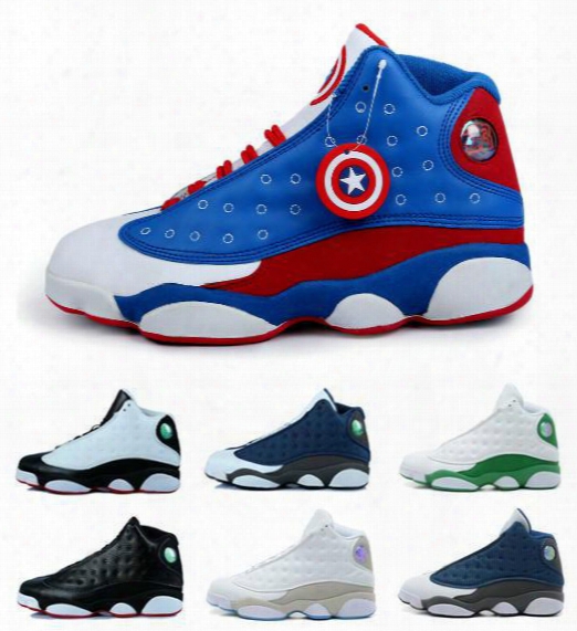 Cheap Air Retro 13 Basketball Shoes Men Women Outdoor Original Sneakers Red China Retros 13s Captain America Sports Replicas Men&#039;s Shoes