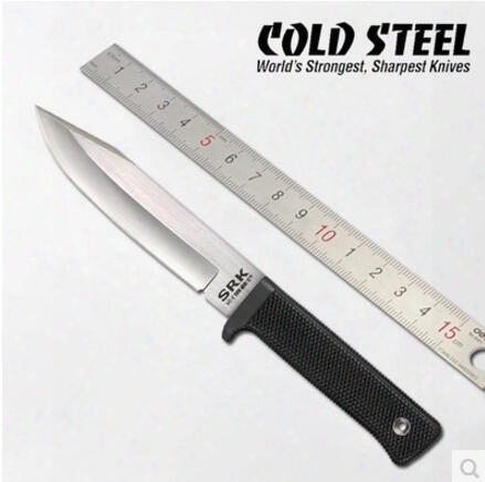 Cold Steel Tactical Knife Srk Vg-1 Fixed Knife Blade 7cr17 Handle Rubber Outdoor High Performance Straight Knives,survival Knife