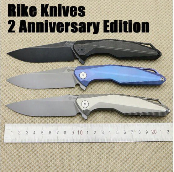 Dhl Aaaaa Rike Original Rk1508 2 Anniversary Edition Folding Knife Titanium S35vn Cmping Hunting Pocket Outdoor Survival Knife Edc Tools