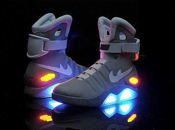 Fashion Air Mag Men Limited Edition Back To The Future Top Mcfly Sneakers Mags  Ankle Boots With Led Lights Luxury Outdoor Shoes