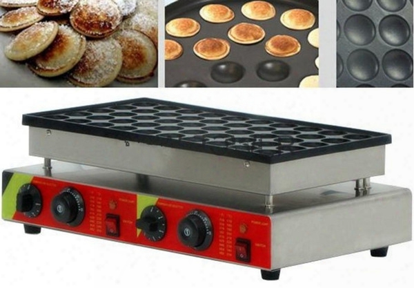 Free Shipping 100 Pcs Commercial 110v 220v Pancakes Maker Non-stick Poffertjes Maker Machine Waffle Baker Pfofertjes Grill Lfa