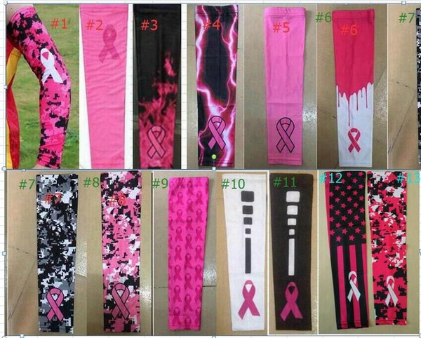 Free Shipping 100pcs Cancer Breast Digital Camo Arm Sleeves Baseball Outdoor Sport Stretch Compression