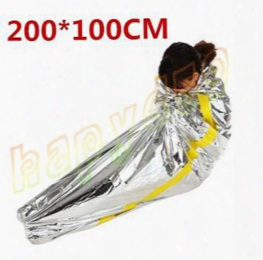 Hot First Aid Outdoor Life-saving D Eal Portable Waterproof Reusable Emergency Rescue Foil Camping Survival Sleeping Bag 200*100cm