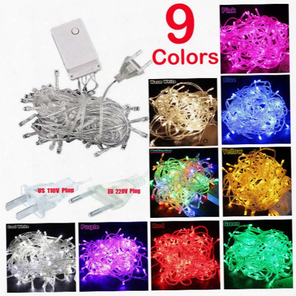 Led Striing Light 100 Led 10m Christmas/wedding/party Deocration Lights Ac 110v 220v Outdoor Waterproof Led Lamp 9 Colors