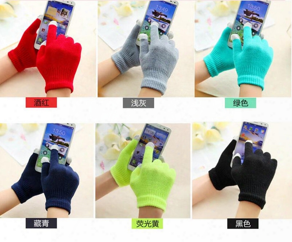 Magic Touch Screen Gloves Smartphone Texting Stretch Adult One Size Winter Knitted Warm Lgoves Outdoor Sport Cycling Gloves