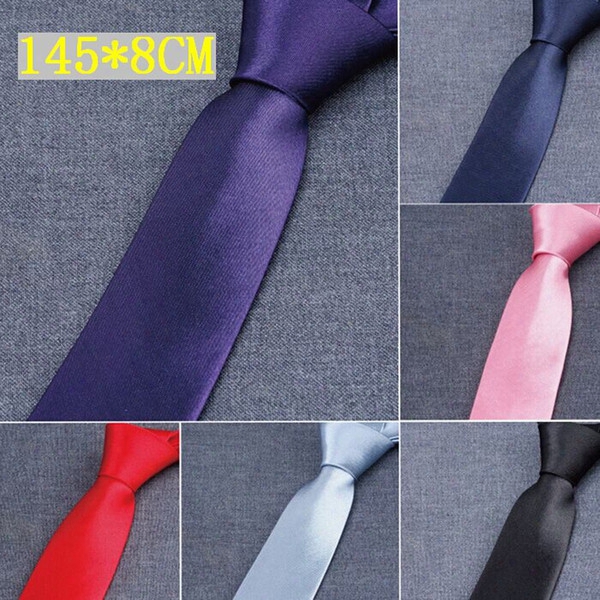 Men&#039;s Tie 50 Colors 8*145cm Necktie Occupational Solid Color Arrow Tie For Father&#039;s Day Men&#039;s Business Tie Christmas Gift Free Fedex