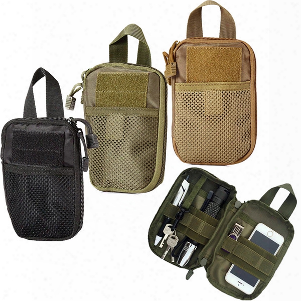 Military Molle Edc Pouch Mesh Tools Accessory Pouches Tactical Waist Hunting Bags Outdoor Flashlight Magazine Pocket 20pcs Free Dhl/fedex