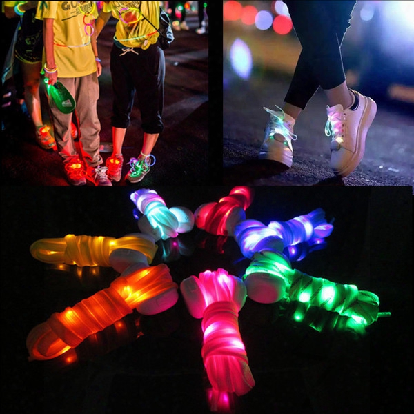 New Arrived Fashion Led Shoelace 9 Colors Outdoor Sports Dance Led Shoes Beautiful Sh0elace For Sale 120cm Length Free Shipping