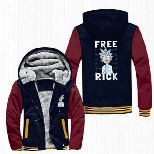 New Style Rick And Morty Hoodie Logo Winter Jiarong Fleece Men&#039;s Fishing Drive Sweatshirts Winter Oudoor Sport Sweatshirt Warm Sportswear