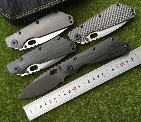 Oem Smf Carbon Fiber Titanium Handle D2 Blade Copper Washer Folding Knife Kitchen Outdoors Utility Knives Multi Edc Tools