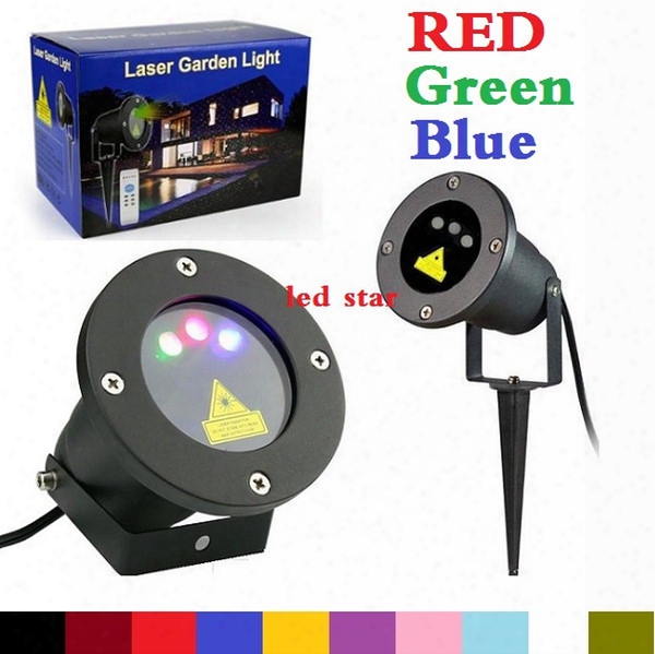 Outdoor Led Projector Laser Lights ( Red + Green + Blue ) Firefly Christmas Laser Light Projector For Garden Ac 110-240v + Remote Controller