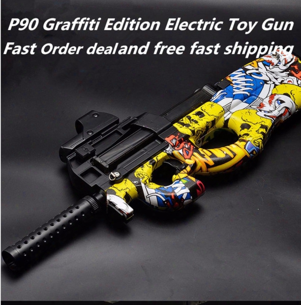 P90 Graffiti Edition Color Electric Shoot With Bursts Water Bullet Gun Outdoors Gun Toy Fun Toy For Kid