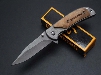 Browning 338 Small Size Copy Damascus Tactical Folding Knife 440C 57HRC Fast Open Outdoor Camping Hunting Survival Pocket Knife Utility EDC