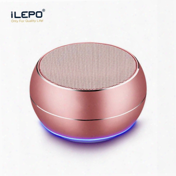 R9 Metal Mini Bluetooth Speakers Led Light Subwoofer Wireless Speaker Computer Support Tf Fm Mic For Iphone X 8 7s Samsung S8 Edge Sound Bar