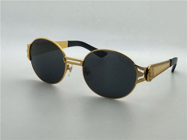 Retro Design Sunglasses Round Metal Frame Top Quality Outdoor Glasses Anti-uv Lens And Original Box Ve 2138