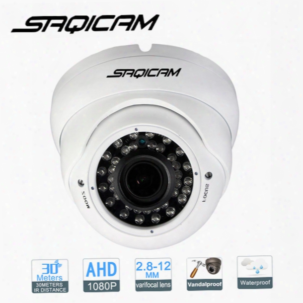 Saqicam Hd 2mp 1080p Ahd Camera Cctv Varifocal Lens Outdoor Dome Camera 2.8-12mm Lens Ir Camera For 1080n Ahdh Dvr