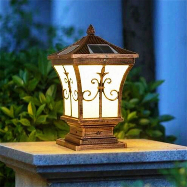 Solar Power Led Post Lights Super Bright Outdoor Waterproof Garden Lights Led Solar Lights Home Post Lamps Outdoor Villa Deck Yard