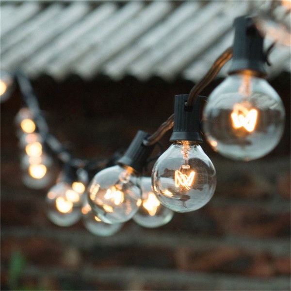 String Lights 25ft Clear Globe Bulb G40 String Light Set With 25 G40 Bulbs Included Patio Lights&patio Holiday Lights G40 Bulb Strng Lamp