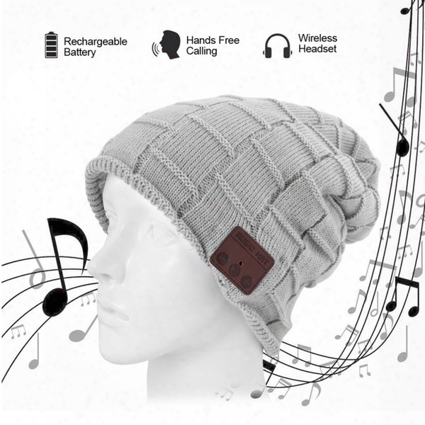Unisex Winter Outdoor Sport Wireless Bluetooth Earphone Music Hat Stereo Magic Music Headband Cap Headphone For Iphone Smartphone