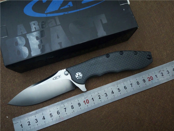 Zero Tolerance 0562cf Folding Knife Ball Bearing Flipper Edc Knives Carbon Fiber Handle D2 Blade Outdoor Camping Knife