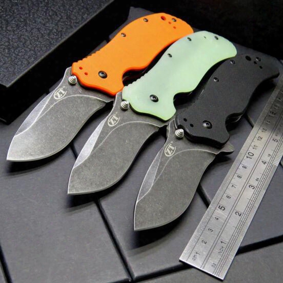 Z T0350 Tactical Pocket Knife Zero Tolerance D2 Flipper Blade G10 Handle Outdoor Camping Hunting Pocket Knife Edc Tool Free Shipping