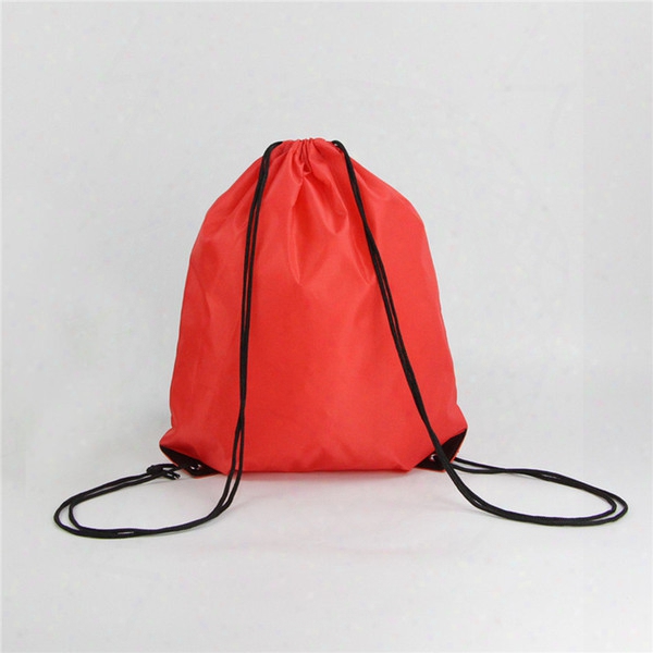 200pcs 10 Color 35*40cm Outdoor Sport Camping Hiking Climbing Cycling Nylon Drawstring Backpack Bags Support Logo Print