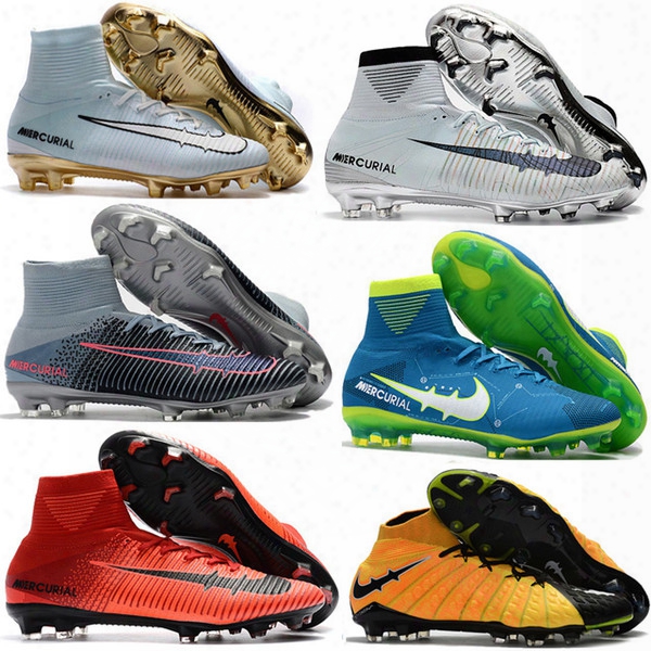 2015 100% Original Superfly Fg Cr7 Football Boots Men Soccer Shoes Botas Futbol Hombre Outdoor Soccer Cleats Soccer Boots