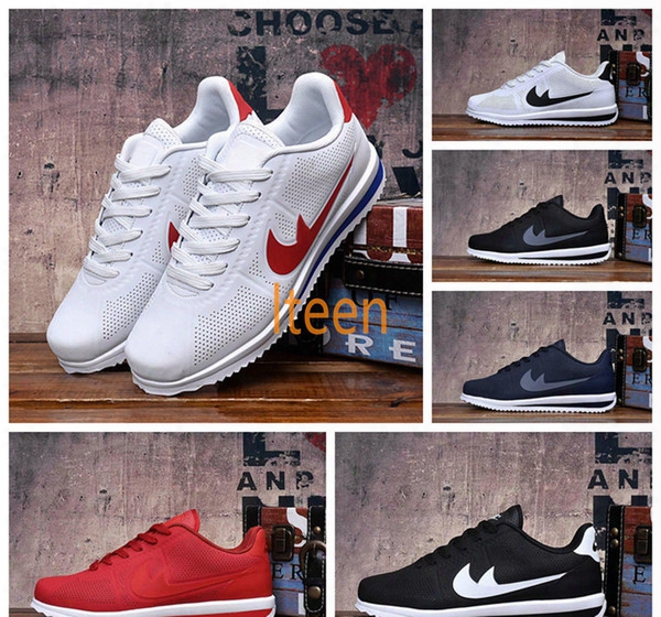 2017 Brand Cortez Shoes For Men And Women Leisure Shells Running Shoes Cortez Qs Breathable Leather Fashion Outdoor Sneakers Size Us 5.5-10
